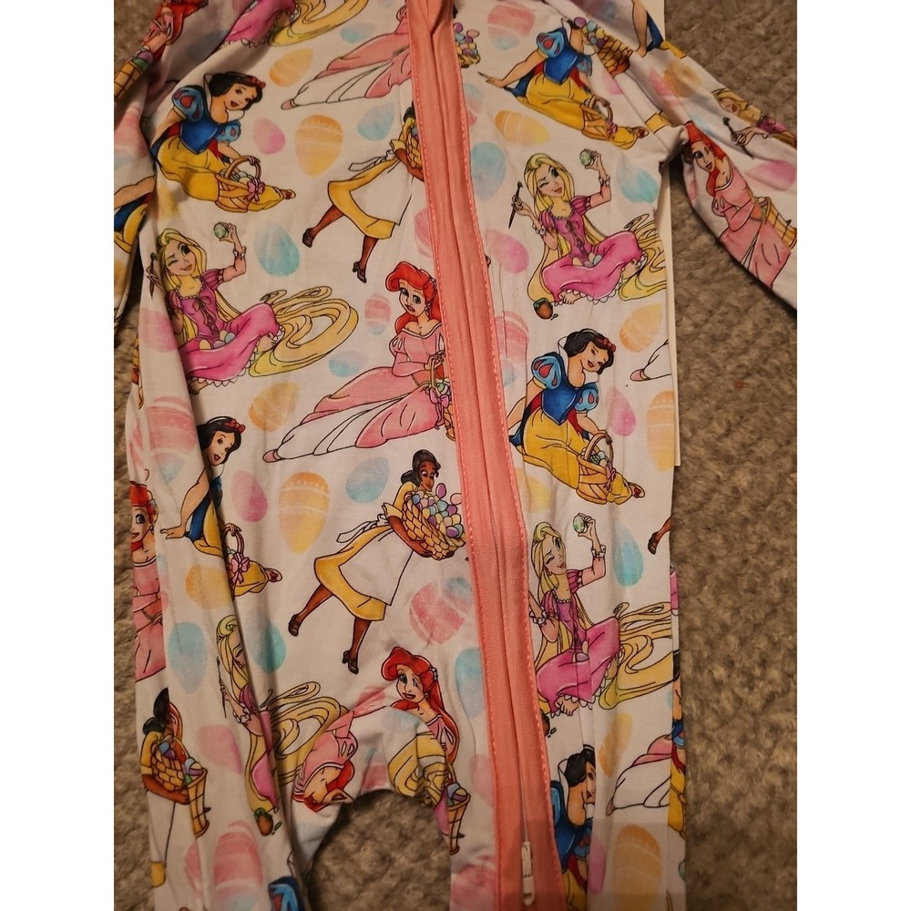 Bamboo  Double Zippy 0 To 3 Months  Easter Princess  Ariel Snow White, Elsa Pink